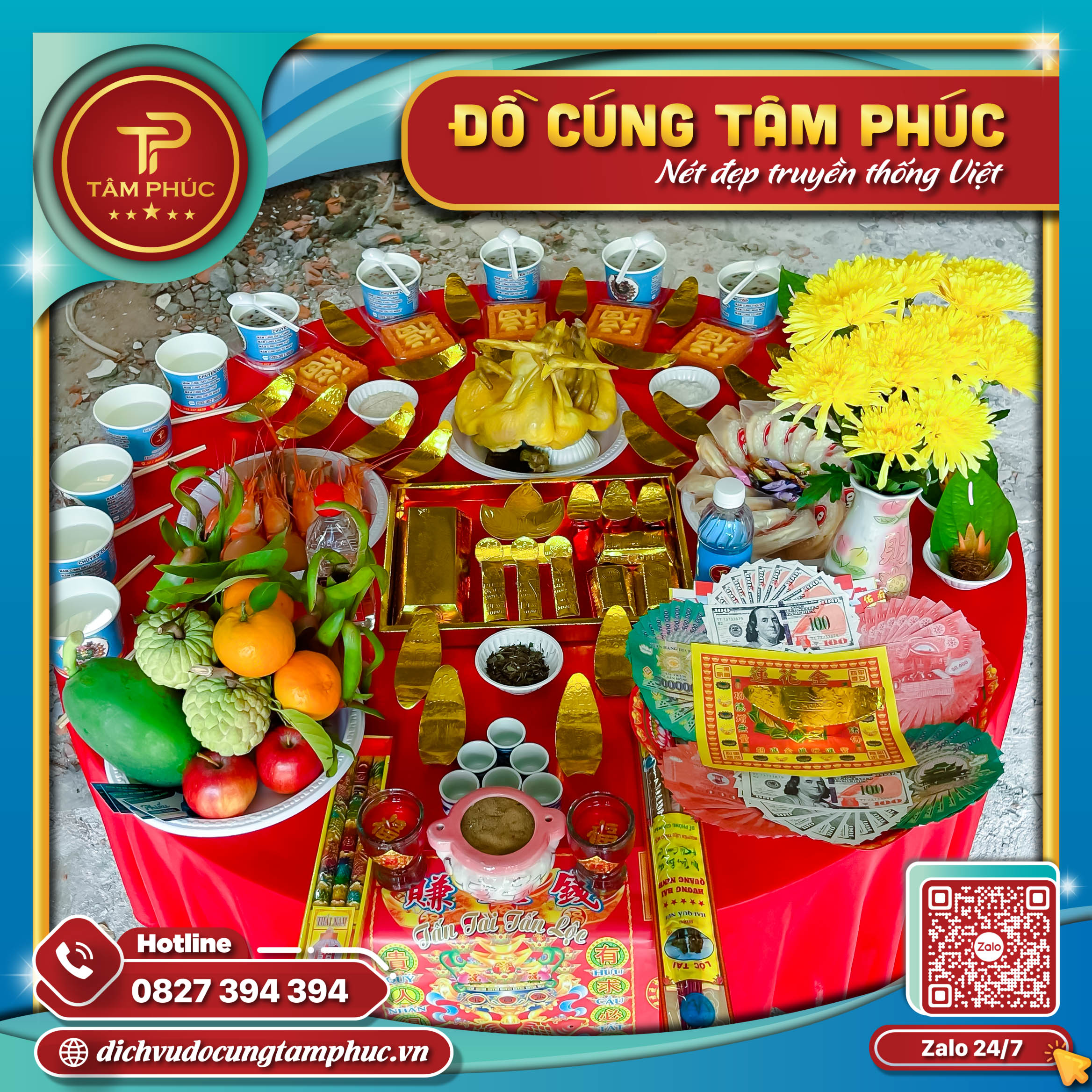 Vị trí đặt mâm cúng động thổ hợp lý.